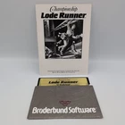 Championship Lode Runner by Broderbund Atari 400/800/XL/XE + Instruction Booklet