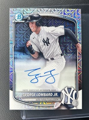 George Lombard Jr. 2025 Bowman Mega Box Auto Mojo Refractor BMA-GL MINT PRISTINE