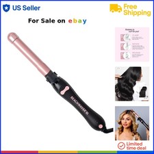 Automatic Ceramic Curling Iron 1in Rotating Wand Long-Lasting Waves Travel