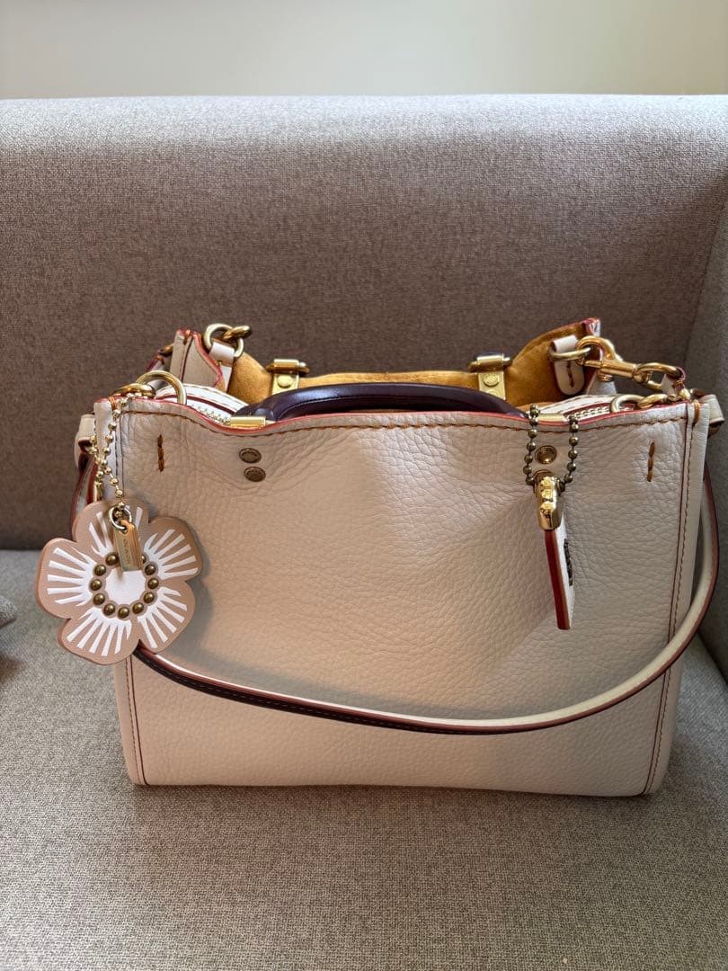 COACH Rogue Handbag Shoulder bag 2way Leather White 2… - Gem