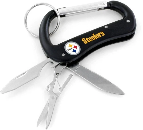Aminco NFL Pittsburgh Steelers Carabiner Multi-Tool Key Chain