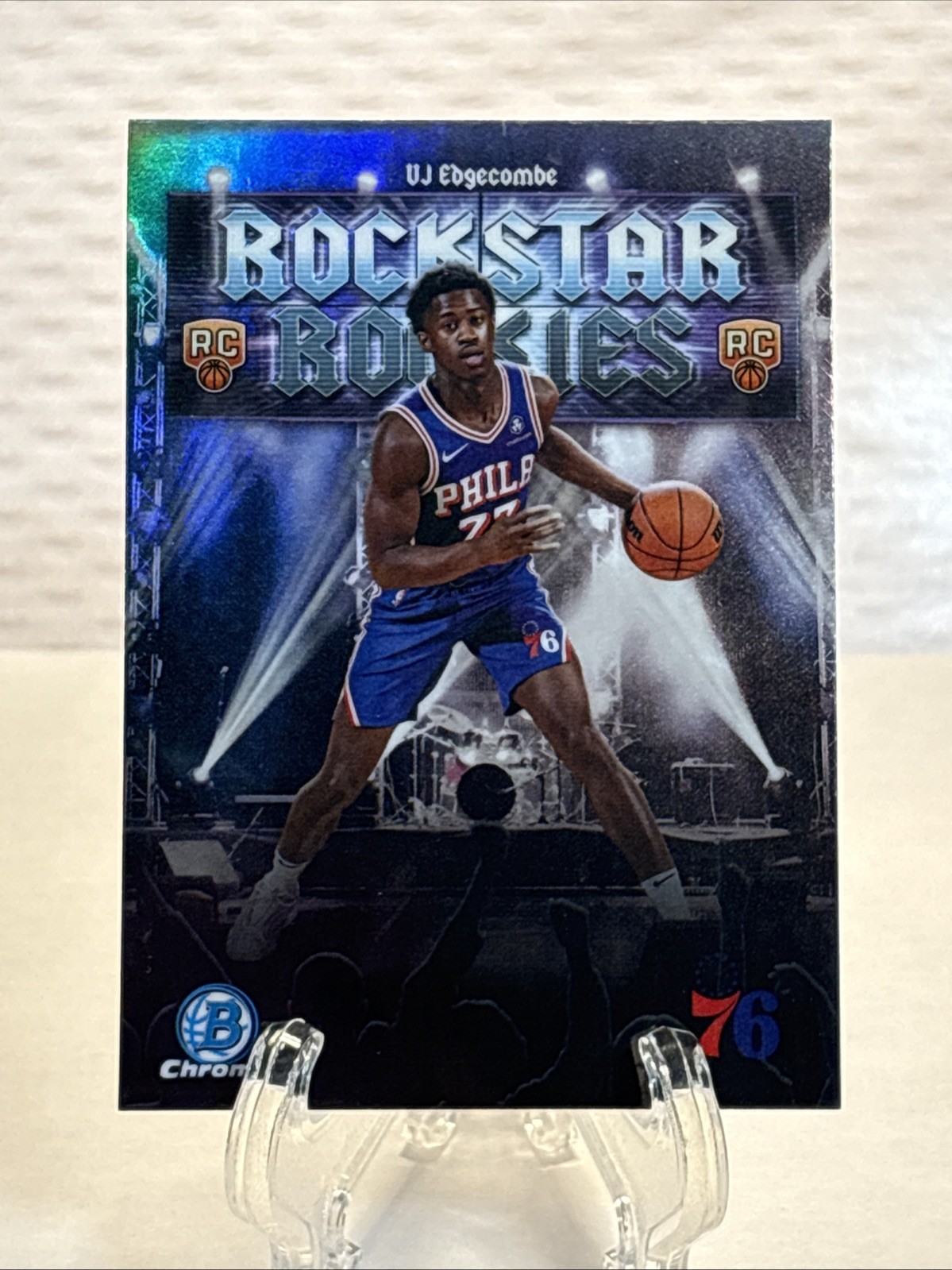 2025-26 Bowman Chrome Rockstar Rookies VJ Edgecombe Refractor #RR-3 (RC) 76ers