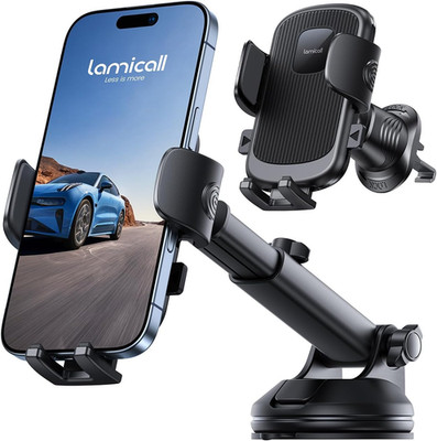 Lamicall Car Phone Holder [3-in-1 Pro Version Suction Cup] 360° Rotation Phone H