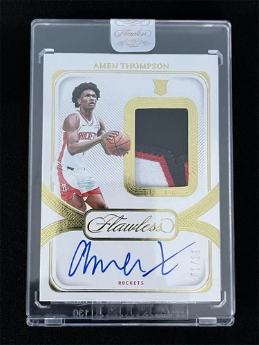 1/10 JSY# 1/1 ! 2023-24 Panini Flawless Amen Thompson Gold RC Patch Auto RPA