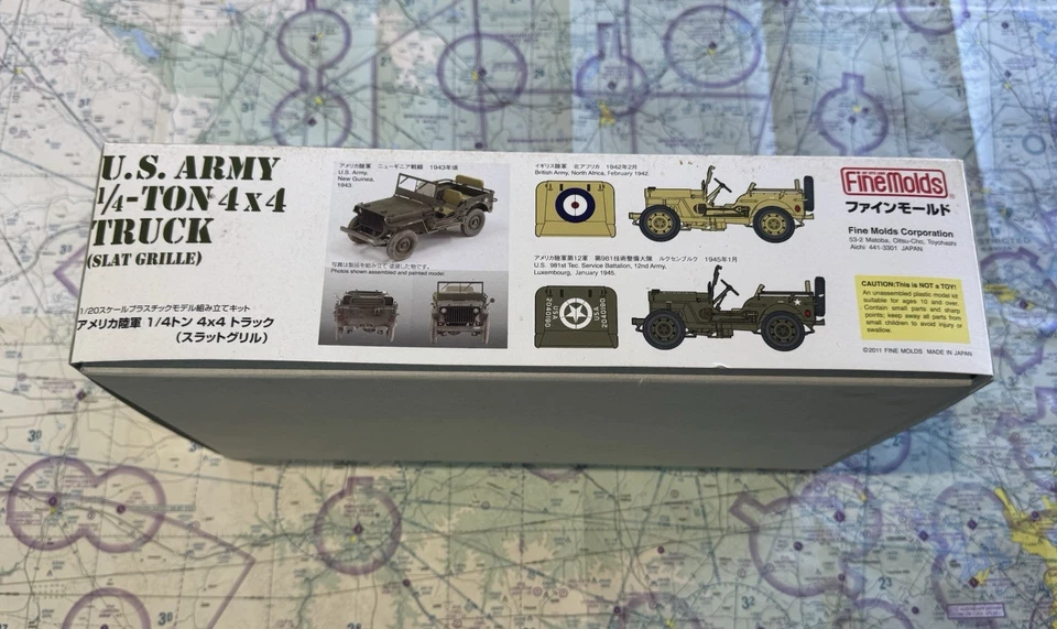 FineMolds 1/20 Scale US Army 1/4 Ton 4x4 truck (slat Grille) No. 82001 / Salvage - Image 3 of 4