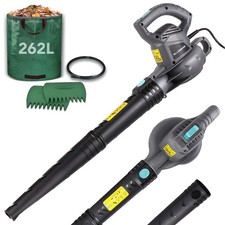 Leaf Blower Set by Bluemars - Powerful 3000W, 8m Corded Garden Blower with