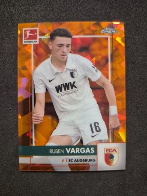 2020-21 Topps Chrome Sapphire Bundesliga, Ruben Vargas, Orange /125, FC Augsburg