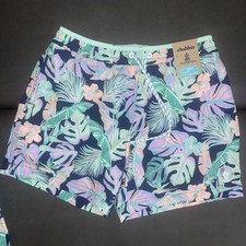 Chubbies Swim Trunks Men  s Medium The Night Faunas Floral Lined 5.5  Inseam