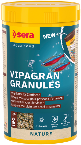 Sera Vipagran Granules Nature 250Ml - Granulat Hauptfutter FüR Zierfische-image