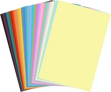 60 Sheets Colored Construction Paper in 30 Colors 8.5 x 11 Inch 