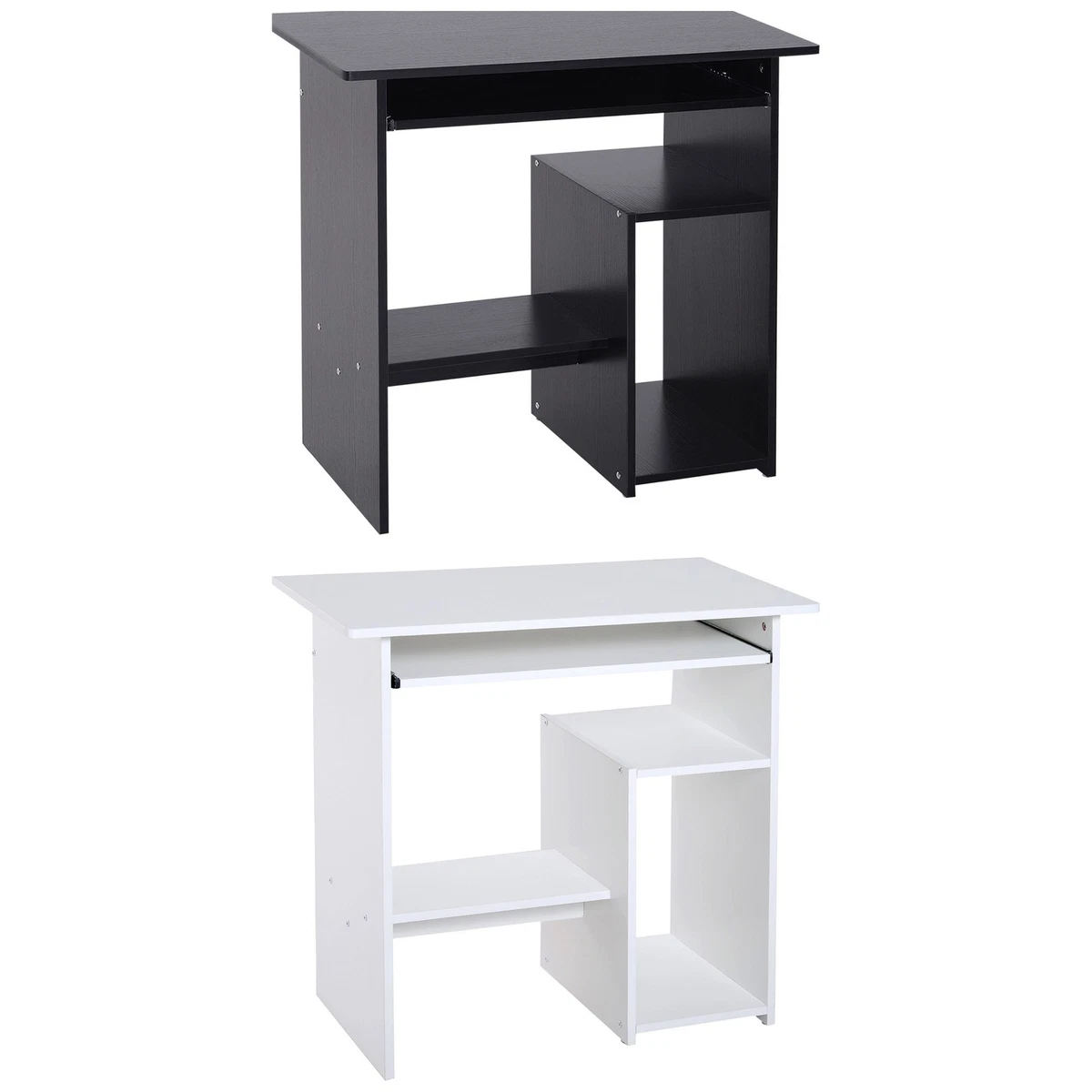 VidaXL Scrivania per Computer con Ripiano Estraibile Nero | Leroy Merlin