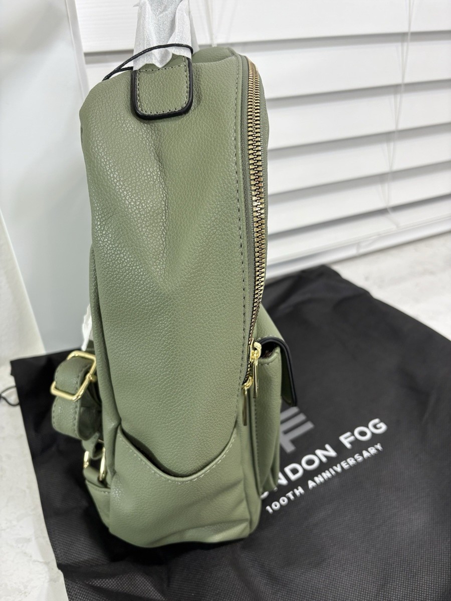 New London Fog Stella pebble olive backpack NEW Olive Green London Fog Stella Pebble 100th Anniversary  main image 4
