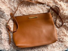 Steve Madden Crossbody Bag Brown Faux Leather Purse Adjustable Strap New