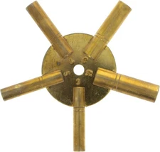 Solid Brass Clock Winding Key Antique Grandfather Clock (Odd)