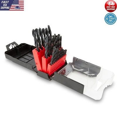 29-Piece Black Oxide Drill Bit Set Rust Resistant Durable General Purpose Bits