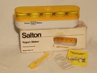 Vintage Salton Thermostat Yogurt Maker Model GM-5 Milk Glass Cups w/ Accessories