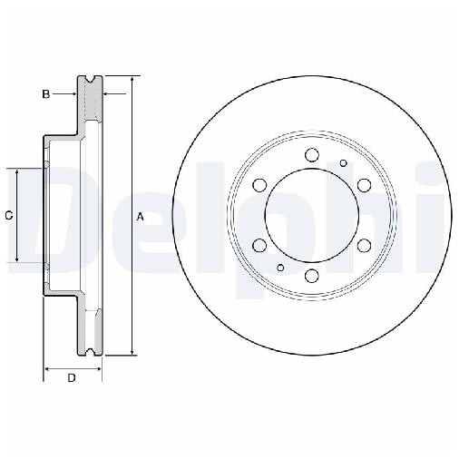 2X Bremsscheibe Vorne FüR Toyota Hilux N1 N2 05 Bis 26 Delphi 1GR-FE 435120K100-image
