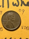 (1) 1909 VDB 09VDB Lincoln Wheat Penny - Fine Very Fine + Buyer grade #461ABC