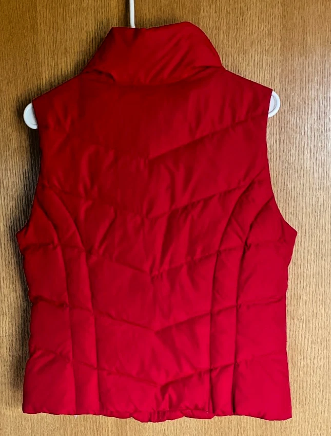 Hollister Chaleco Abombado Chaqueta Talla Grande Rojo Mujeres Adolescentes Bolsillos Cálido Ajustado Foto 2 de 4