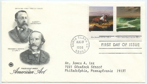 1998 FDC, AMERICAN ART, SE-TENANT PAIR, LOT 10 COVERS - Picture 8 of 10