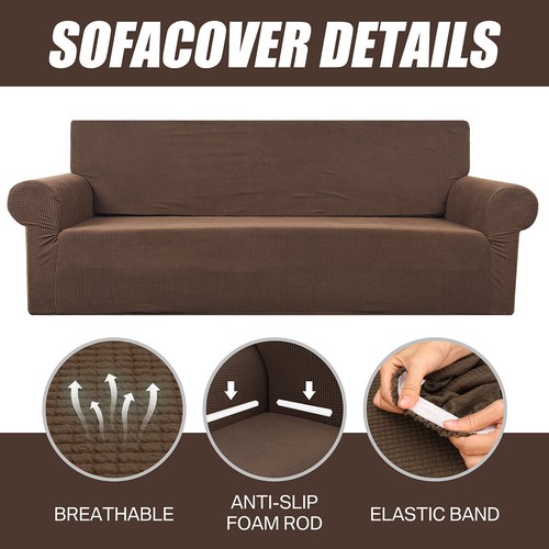 1/2/3/4 Seater Elastic Stretch Sofa Covers Slipcover Couch Furniture Protector - Picture 32 of 48