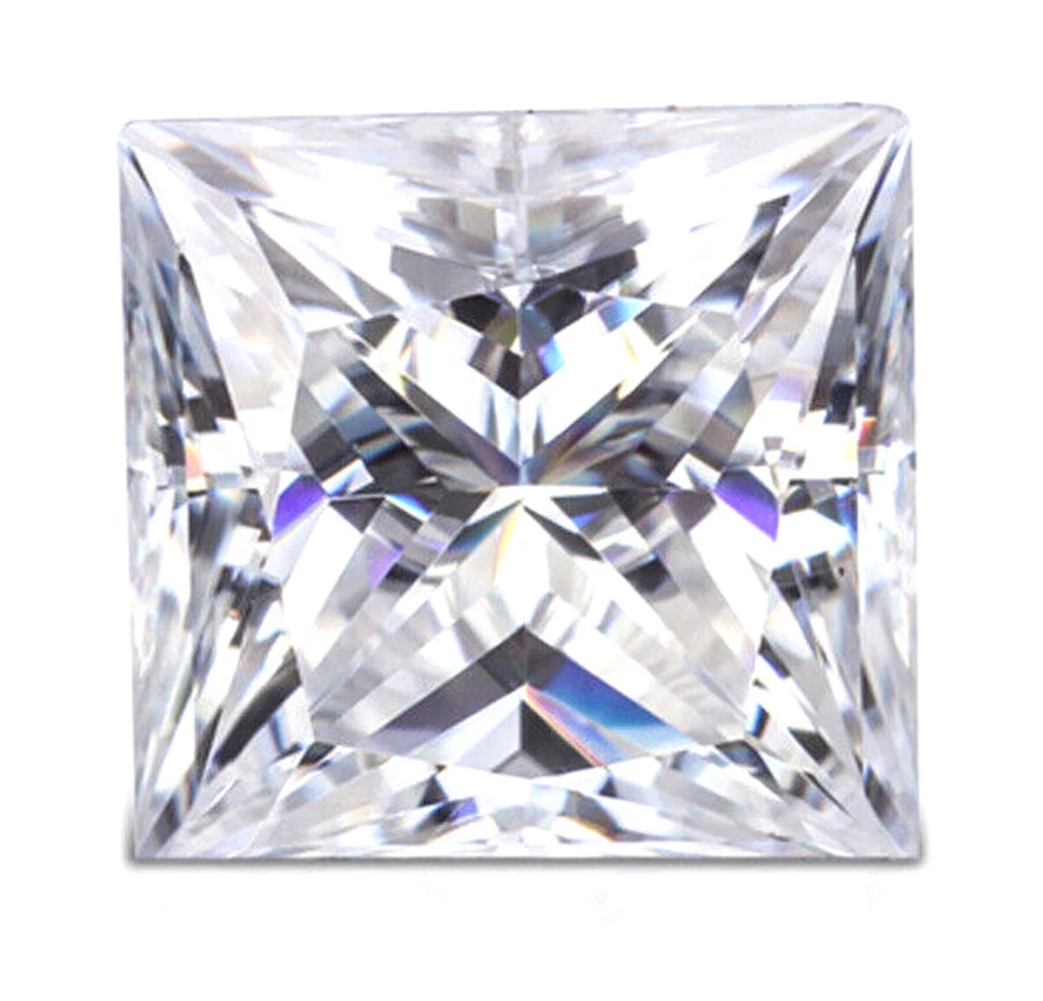 White Diamond CERTIFIED Princess Cut 2Ct Lab Grown CVD D-Color FL Clarity AJ26 - Image 3 of 4