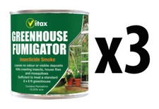 Vitax Greenhouse Fumigator Insecticide Smoke Kills Flying Crawling Insect 3 PACK
