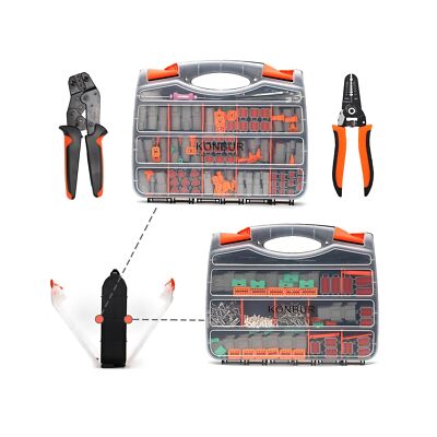 DT Deutsch Connector Kit, 2 3 4 6 8 12 Pin Grey Waterproof Electrical Connect...