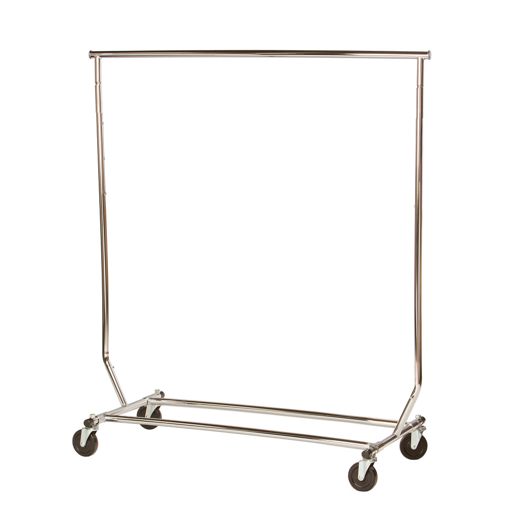 R128 - Collapsible Chrome Garment Rail