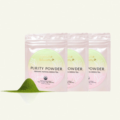 Matcha Purity Powder Abundance Pack | 3 Resealable Packets (90g Total) | Premium