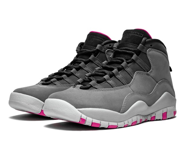 retro 10 smoke grey rush pink