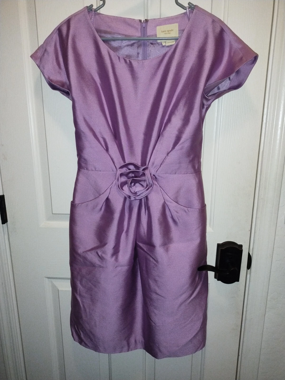 Abito vintage Kate Spade taglia 4 lilla lana e seta