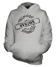 MADE IN SYSTON UNISEX HOODIE MENS WOMENS LADIES GIFT CHRISTMAS BIRTHDAY 50TH