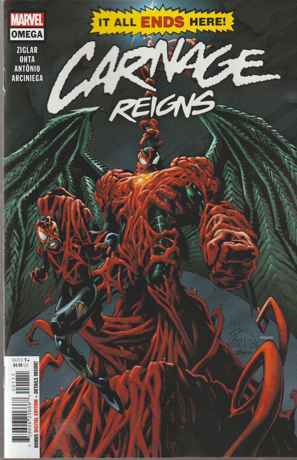 MARVEL COMICS CARNAGE REIGNS OMEGA #1 AUGUST 2023 1ST PRINT NM