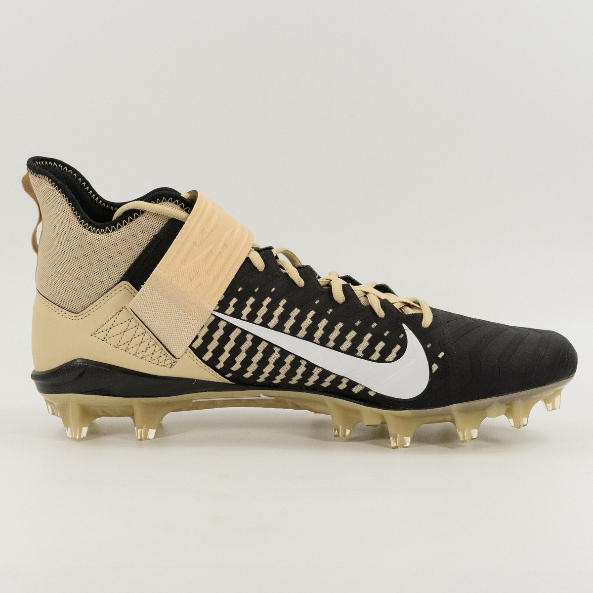 Nike Alpha Menace Pro 2 Mid Black Gold Mens Football Cleats Size 11.5 BV3945 700 NIKE Alpha Menace Pro 2 Mid Black Gold Football Cleats Men main image 2
