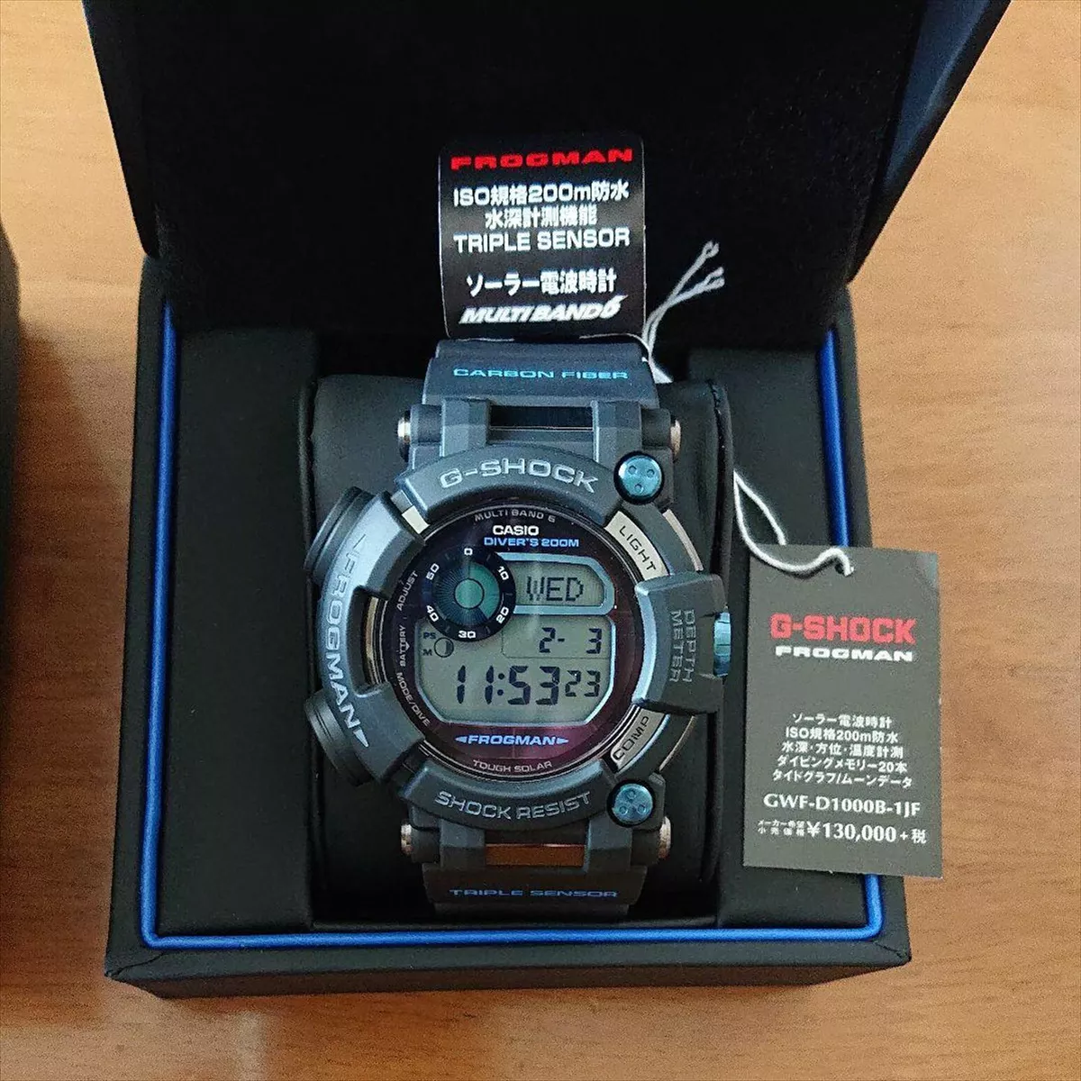 CASIO G-SHOCK GWF-D1000B-1JF Master of G FROGMAN MULTI BAND 6 Men's Watch  NEW