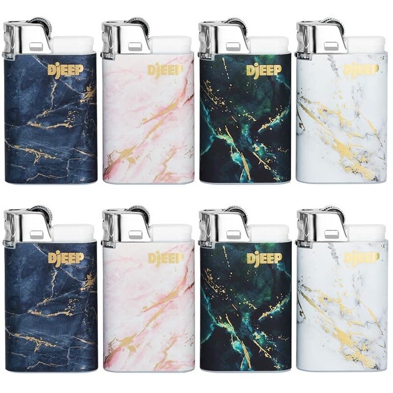 S Textured Marble Design Disposable 2 Lighters Of Each Design