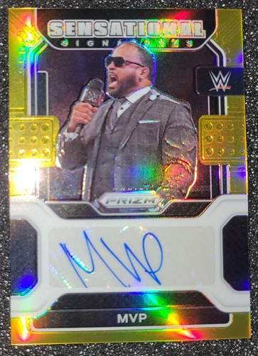 2022 Panini Prizm WWE MVP Gold Auto Sensational Signatures #04/10 AEW