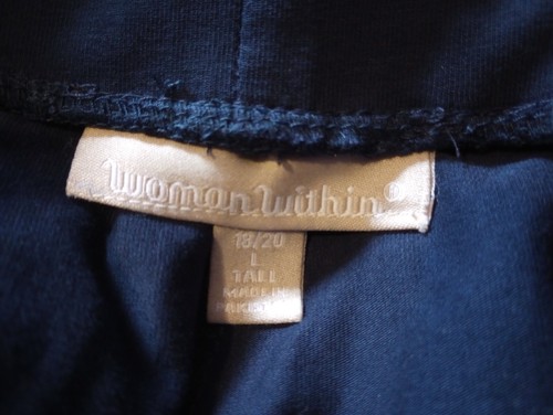 NWOT Tall Womens stretch pants Blue LG with 33.5 inseam 32 waist Woman Within - Picture 16 of 20
