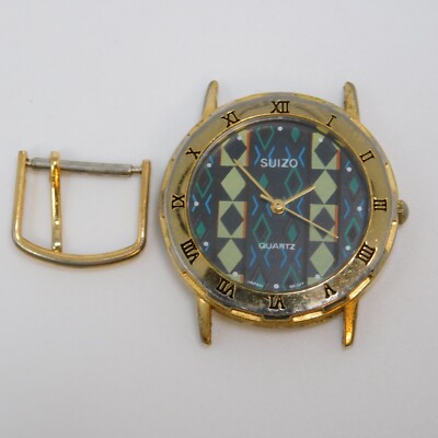 Vintage SUIZO Three-Hand Quartz Analog Unisex Watch New Battery