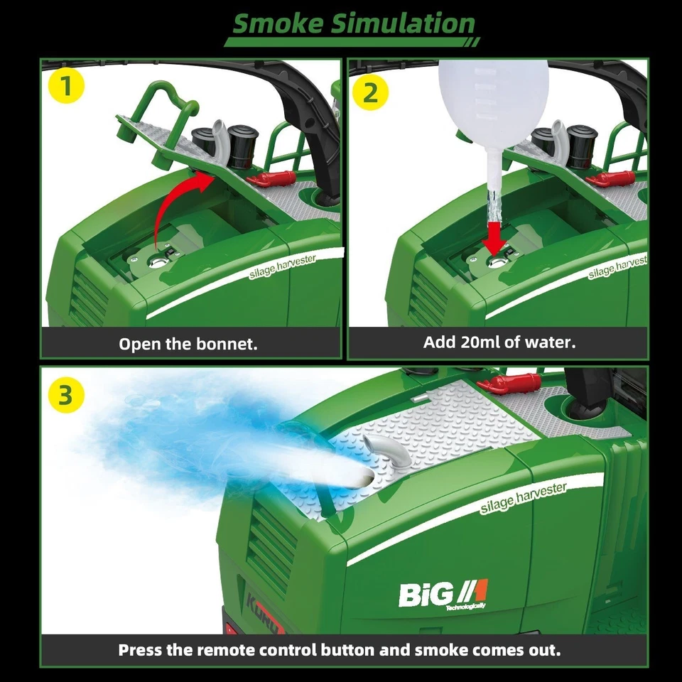 RC-Traktor Mähdrescher ferngesteuert, Mähdrescher Spielzeug ab 3 4 5 6 Jahre - Bild 3 von 4