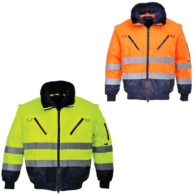 Winterjacke Warnschutzjacke Arbeitsjacke Gefüttert Berufsjacke Herrenjacke S -4XL