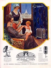 PUBBLICITA' 1920 BAROSI CINZIO TORINO APPARECCHI ELETTRICI TERMICI STUFA BOILER