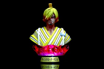 Anime One Piece Bust Wano Country Vinsmoke Sanji 17 5cm Led Lamp Pvc Figure New Ebay