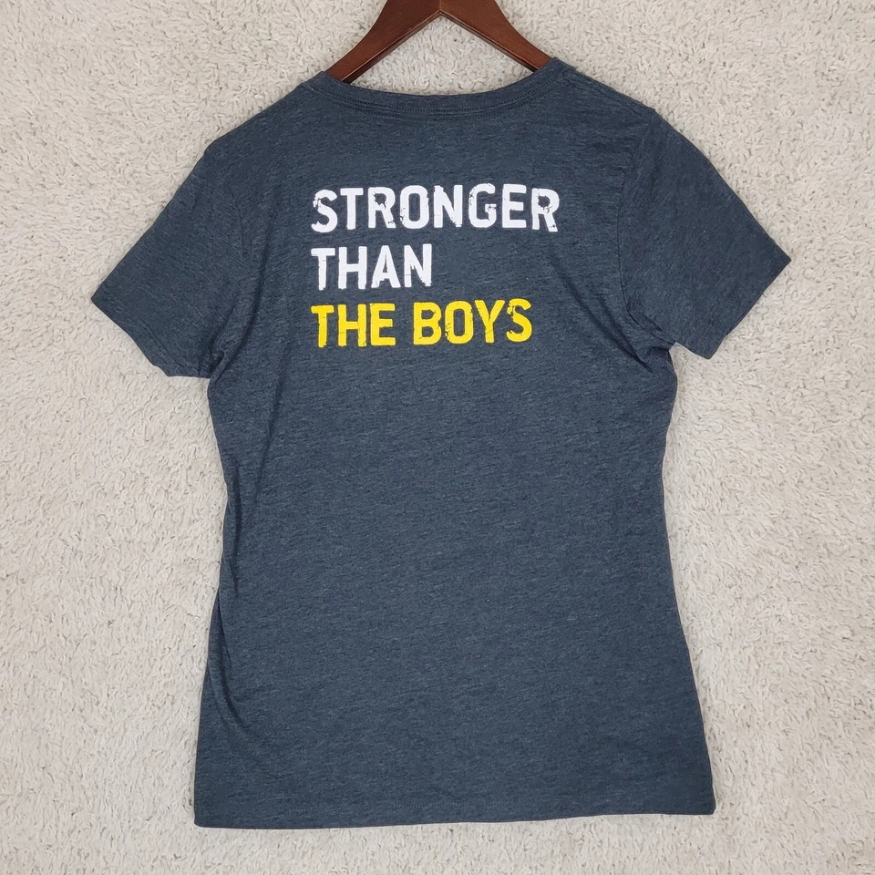 Camisa Top Golds Gimnasio Para Mujer Talla 2X Gris Jaspeado MÁS FUERTE QUE LOS NIÑOS S/S Foto 2 de 4