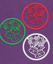 CHRISTMAS BELLS  2 die cuts scrapbook cards