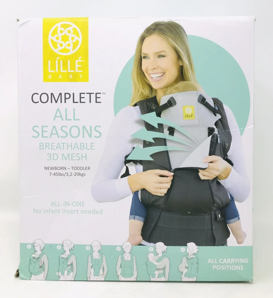 Lille Baby Completo 6 en 1 Flujo de Aire Transpirable Malla 3D Bebé Carbón y Plata Foto 3 de 4