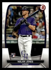 Nolan Jones 2023 Bowman #74 Colorado Rockies ROOKIE Free Shipping