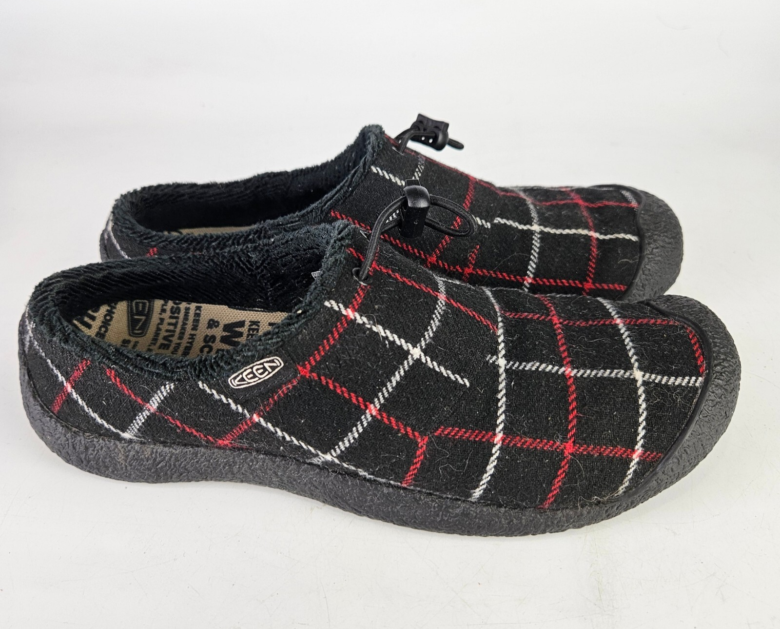 Scarpe slip on donna KEEN Howser III Slide nere a quadri taglia: 9