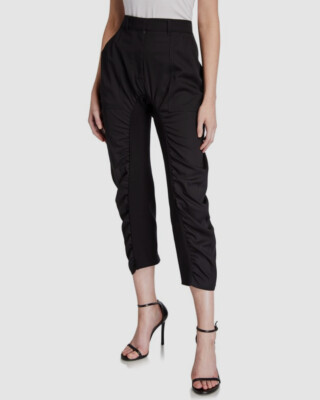 $865 Stella McCartney Women's Black Slight-Drop Skater Pants Size 48